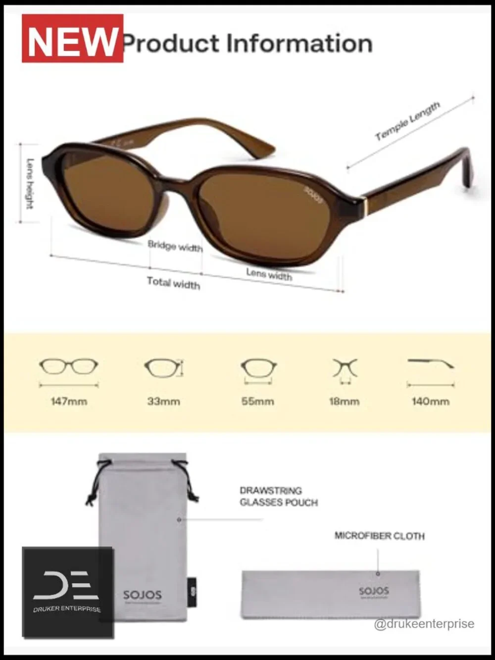 Vintage Rectangle Polarized Sunglasses UV400 Protection Gift Ready